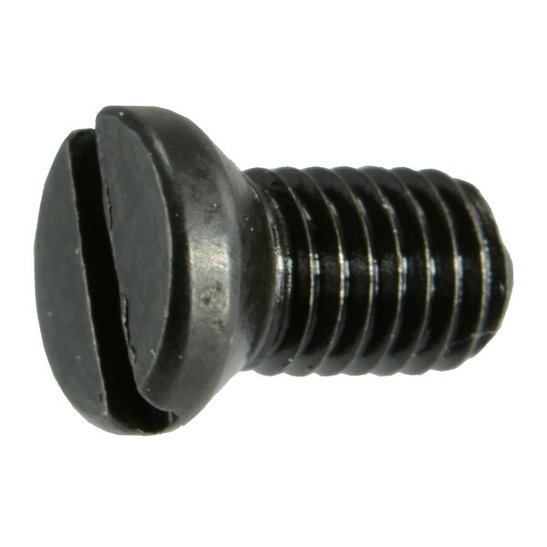 Midwest Fastener #6-48 x 3/16 in Slotted Oval Machine Screw, Black Oxide Steel, 12 PK 32942 - main